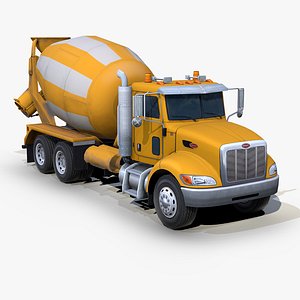 3D model Peterbilt 340 2008 Mixer truck s01