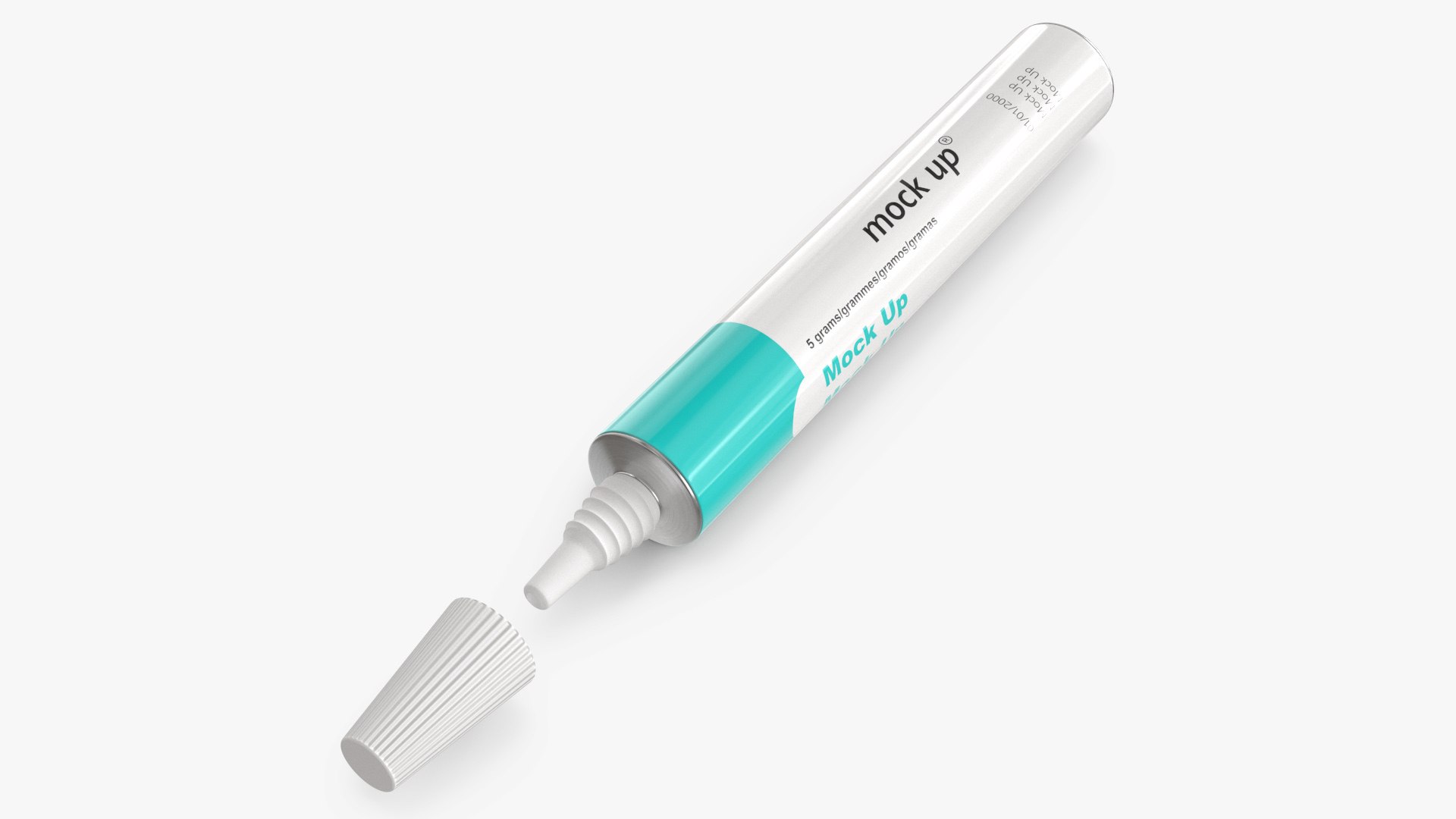 Medical Aluminum Ointment Tube Mock Up 3D model preview