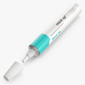 Medical Aluminum Ointment Tube Mock Up