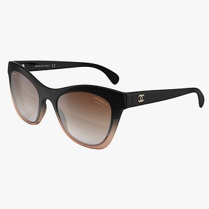 Chanel Butterfly Pearl Polarized Sunglasses Brown