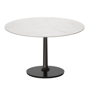3D dining table nero white marble