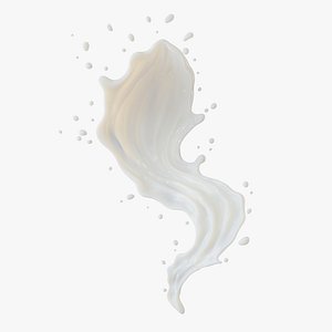 Milk Curve Splash 3D