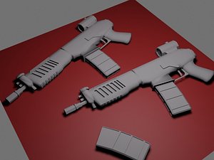 free machine pistol 3d model