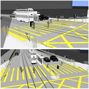 "DING DING" TRAM STOP,  DES VOEUX ROAD, CENTRAL
