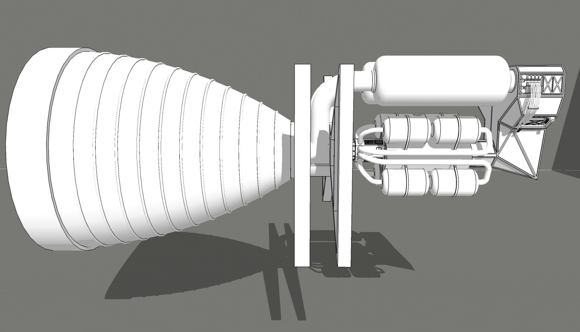 3D Engine Spaceship - TurboSquid 1153612