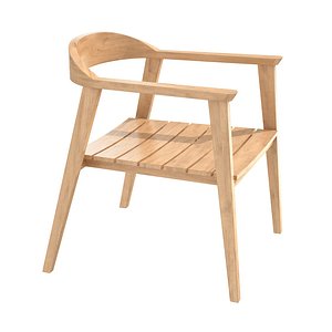 3D Custom made terrace wood chair