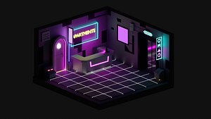 Cyberpunk Entrance hall 3D