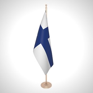 3D finland flag model