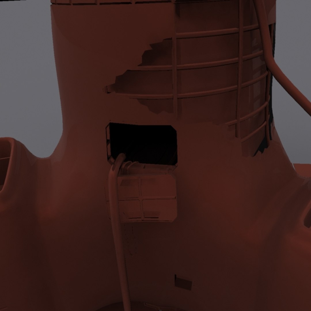3d Derelict Rocketship Abandoned