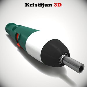 3d realistic screwdriver black decker