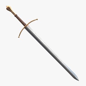 medieval longsword metal sword 3D