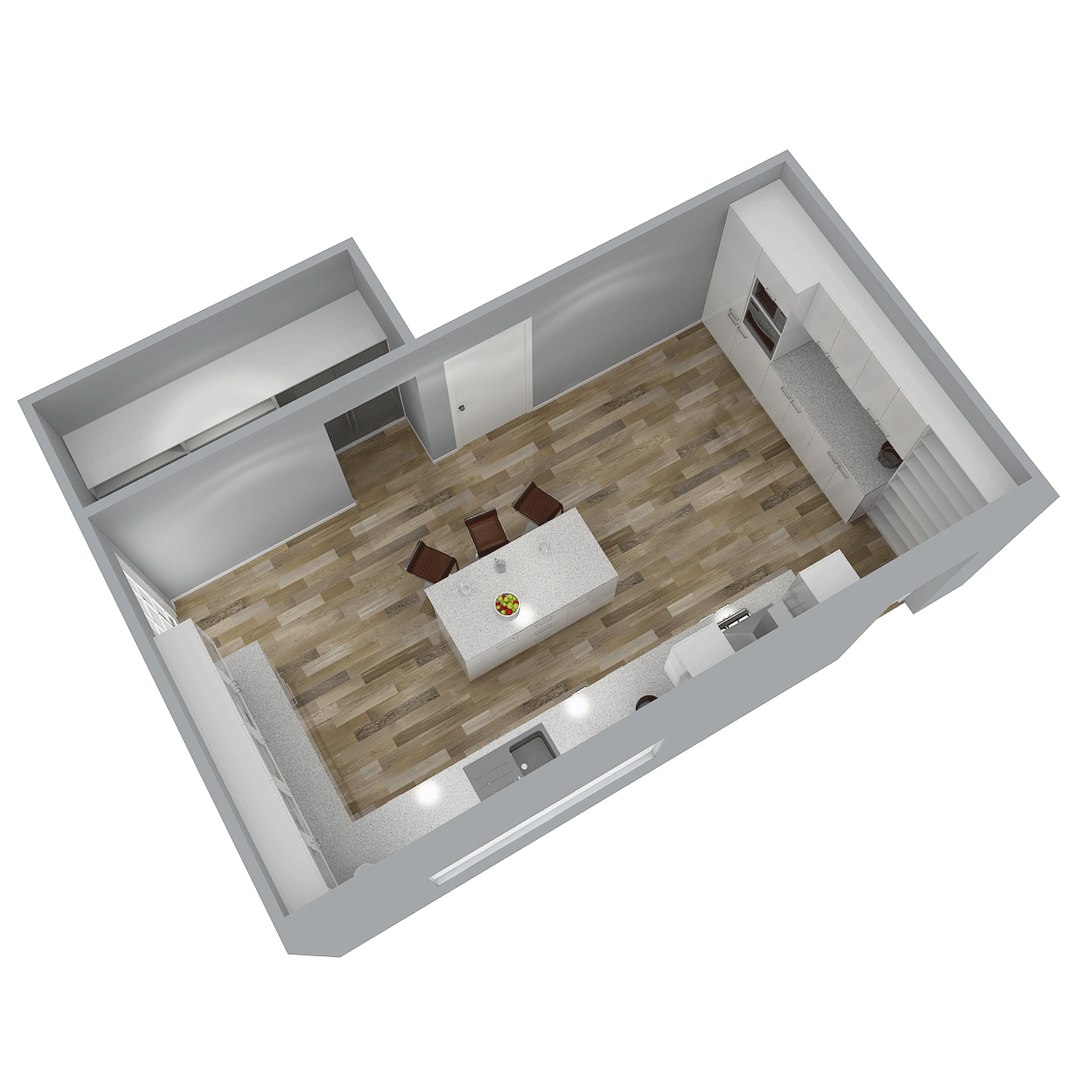 3D Kitchen Interior 1 Model - TurboSquid 1165535