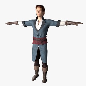 medieval man rigged 3D model