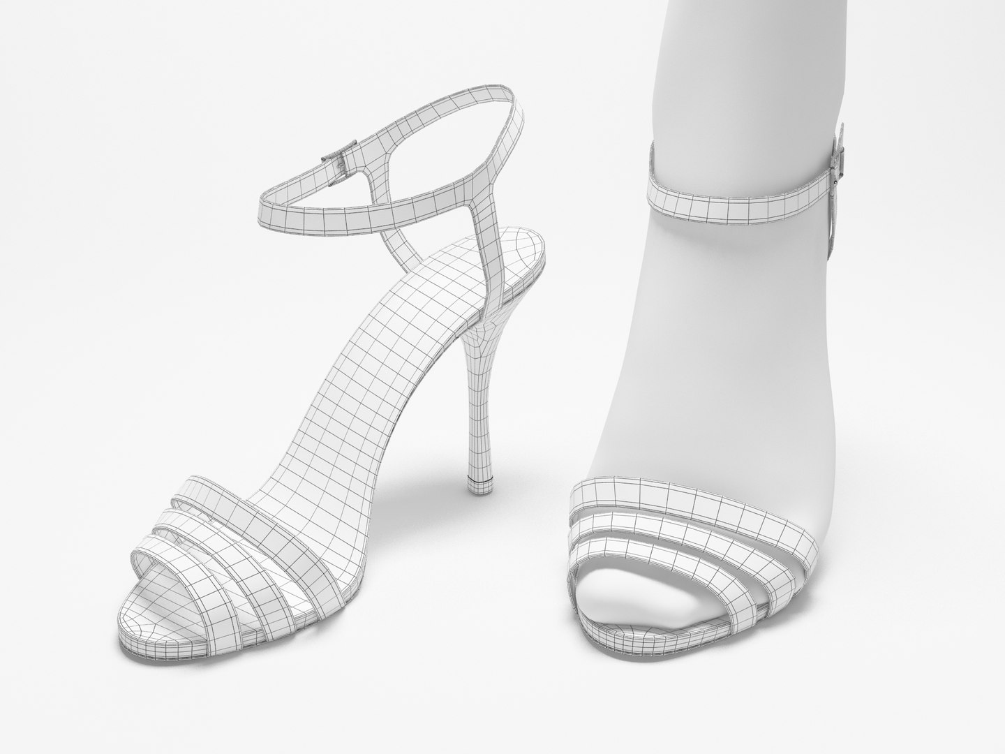 3d Model Of High-heeled Sandals