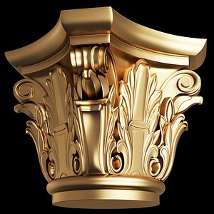 Carved Capital 0202 3D model