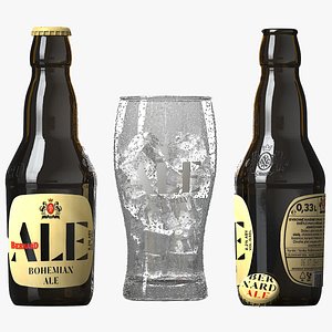 3D bernard bohemian ale beer glass