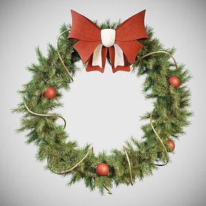 3D cristmas wreath model