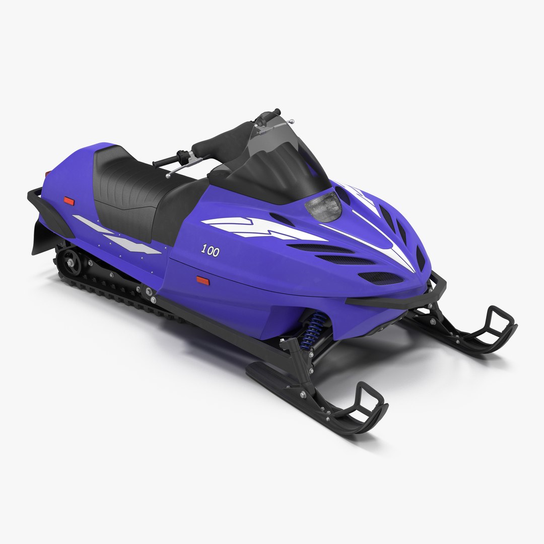 Snowmobile Generic Rigged 3D Model 3D model preview