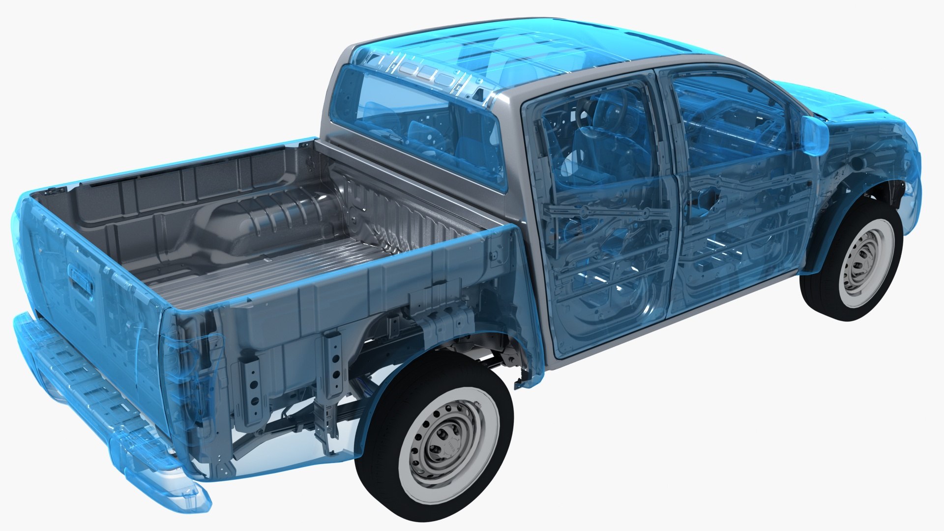 3D Pickup Truck X-RAY Model - TurboSquid 2066733