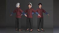 Woman Farmer Nanny Asian Woker