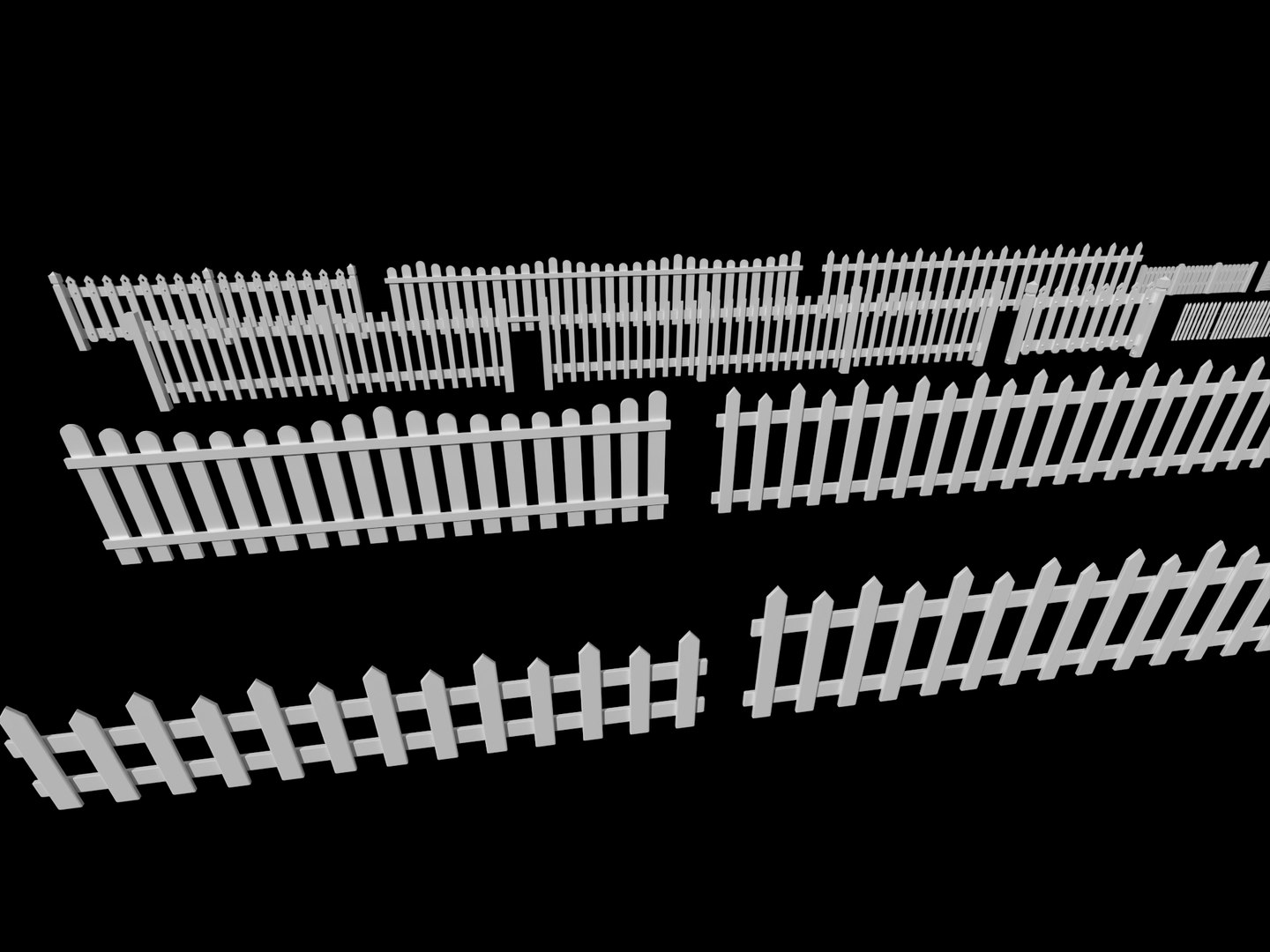 White Picket Fence Collection 3D model https://p.turbosquid.com/ts-thumb/wJ/EUCYLm/Fu/fence16/png/1783775265/1920x1080/fit_q87/76e07bbb8c4c5ba6745b6809ea2a783b7403d389/fence16.jpg