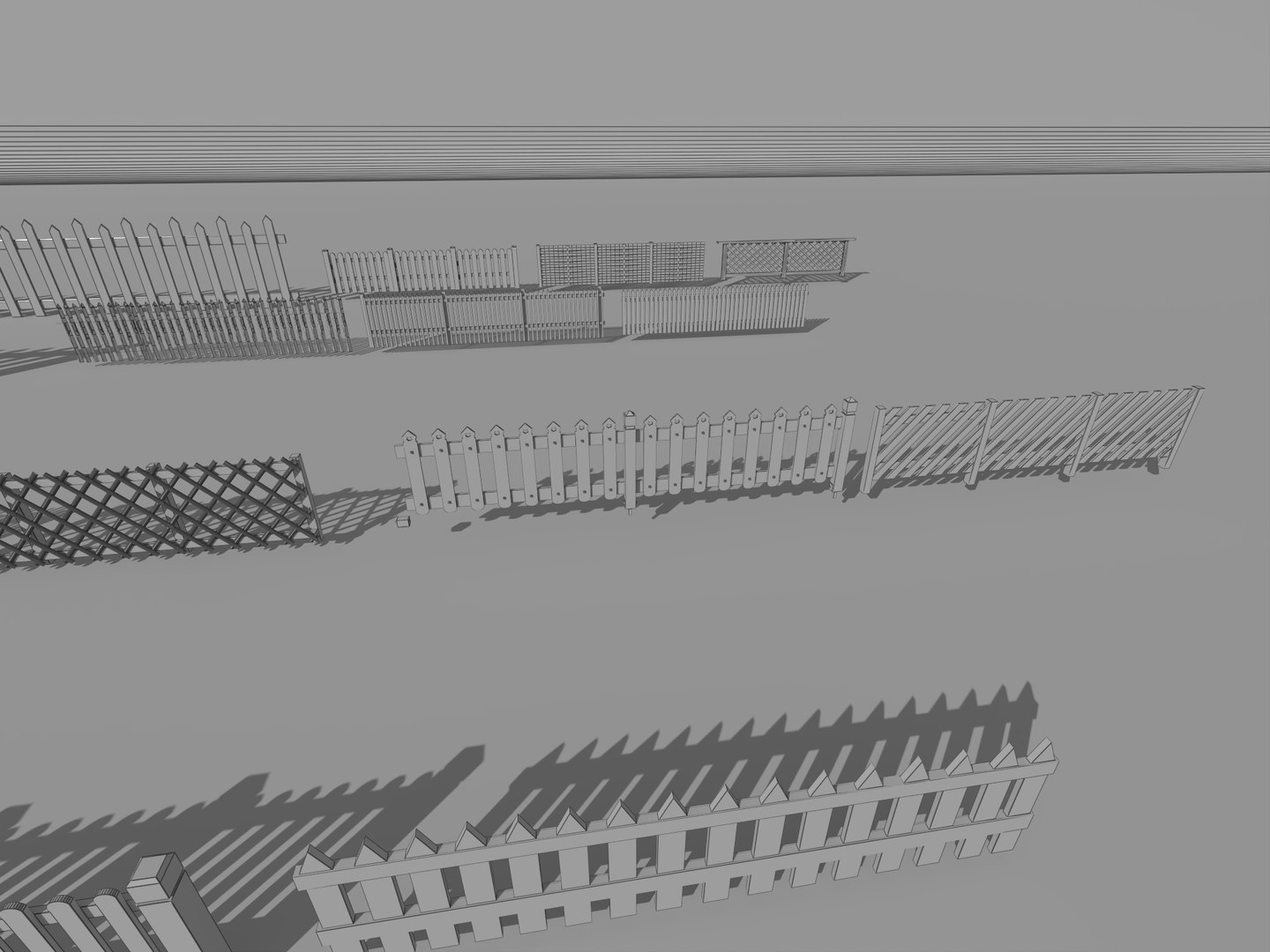 White Picket Fence Collection 3D model https://p.turbosquid.com/ts-thumb/wJ/EUCYLm/Zy/fence39/png/1783775252/1920x1080/fit_q87/264aca4c7835aedae2067a4d8b70da57d2a98b7b/fence39.jpg