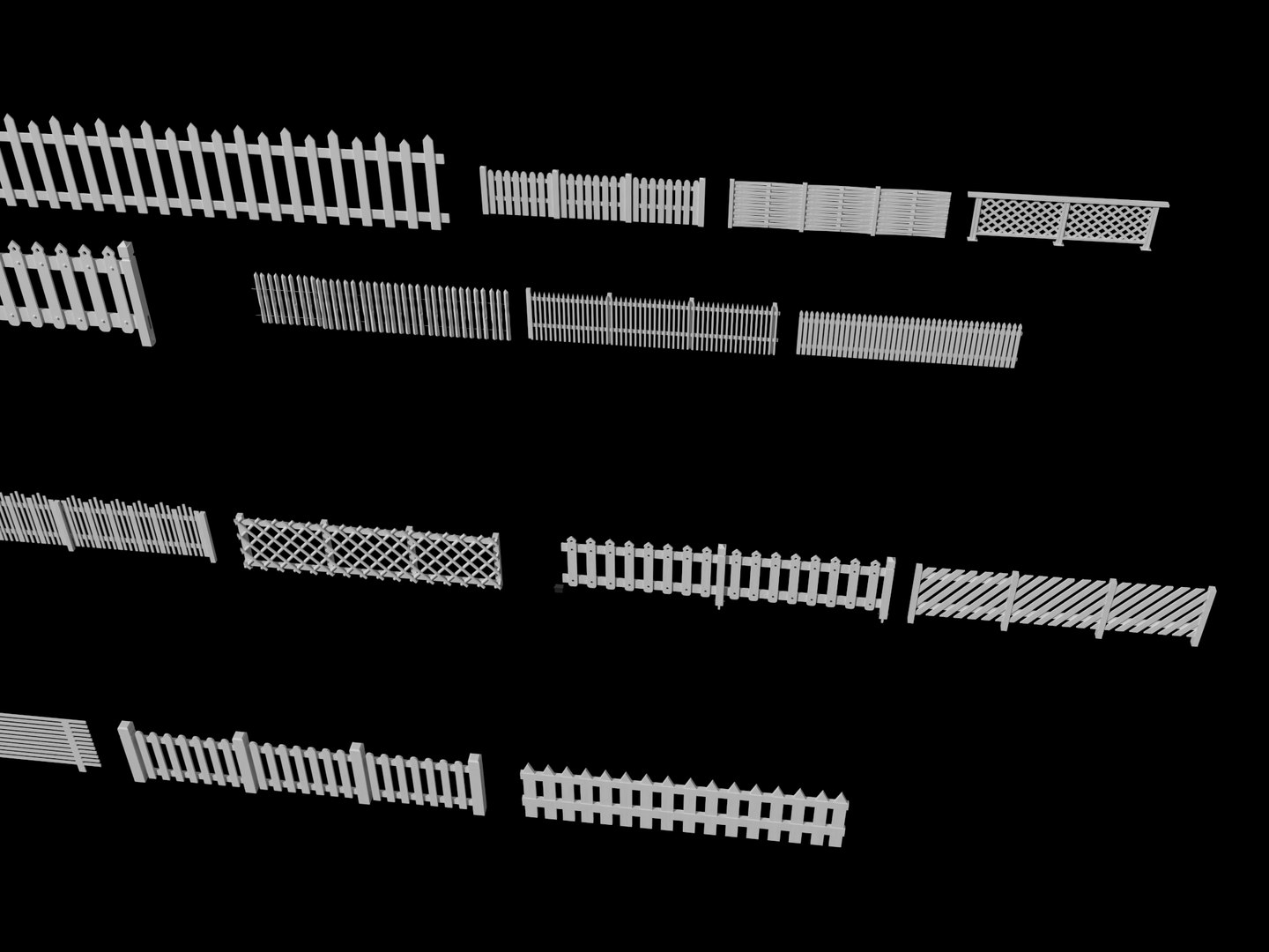 White Picket Fence Collection 3D model https://p.turbosquid.com/ts-thumb/wJ/EUCYLm/jb/fence5/png/1783775258/1920x1080/fit_q87/aa569497a8a121e1c9f10dcb306a6f683ed15cd6/fence5.jpg