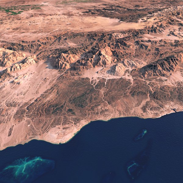 3D terrain arabia neom line model