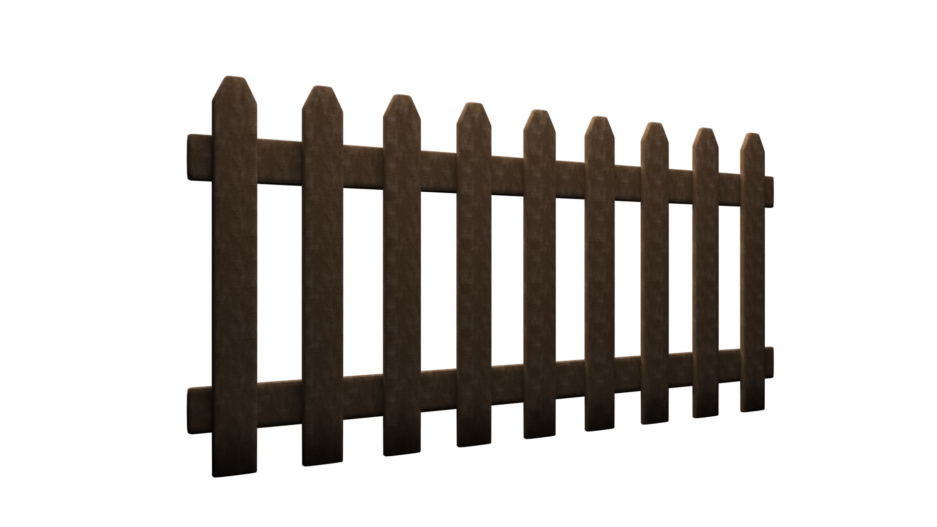 3D Wood Fence - TurboSquid 2166623