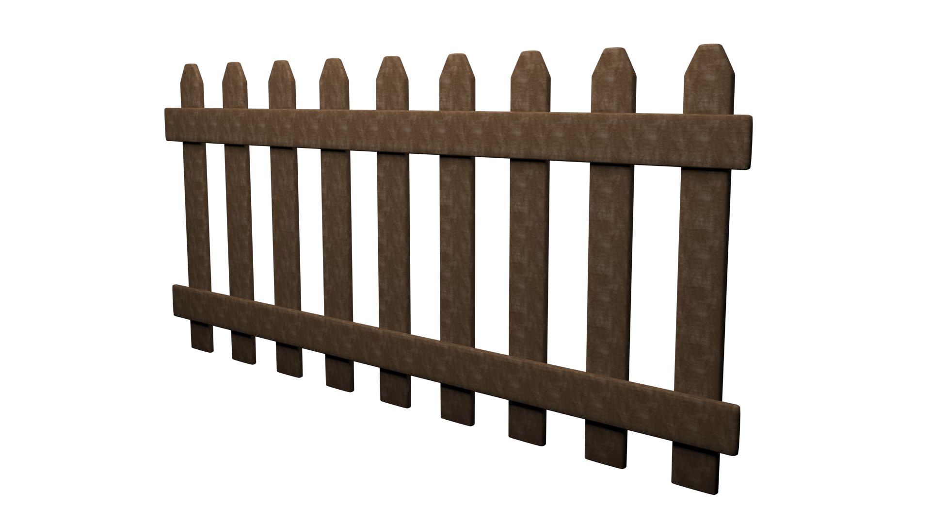 3D Wood Fence - TurboSquid 2166623