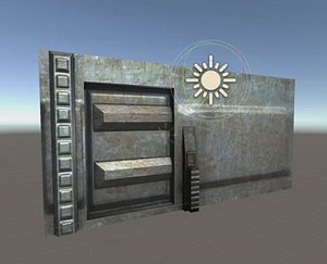 Door component 3 rigged and animated