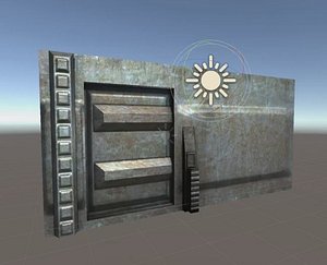 Door component 3 rigged and animated