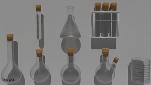 flask lab 3D model