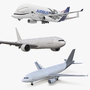 3D rigged cargo aircrafts air