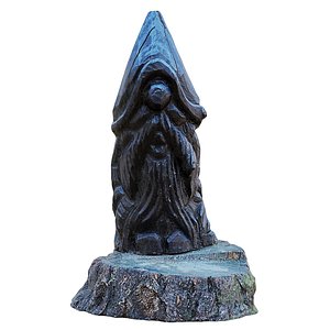 3D wood gnome figurine