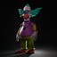 Krusty clown sipsons Stylized Cartoon Clown Character 3D Model - Rigged  Textured