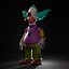 Krusty clown sipsons Stylized Cartoon Clown Character 3D Model - Rigged  Textured