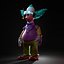 Krusty clown sipsons Stylized Cartoon Clown Character 3D Model - Rigged  Textured