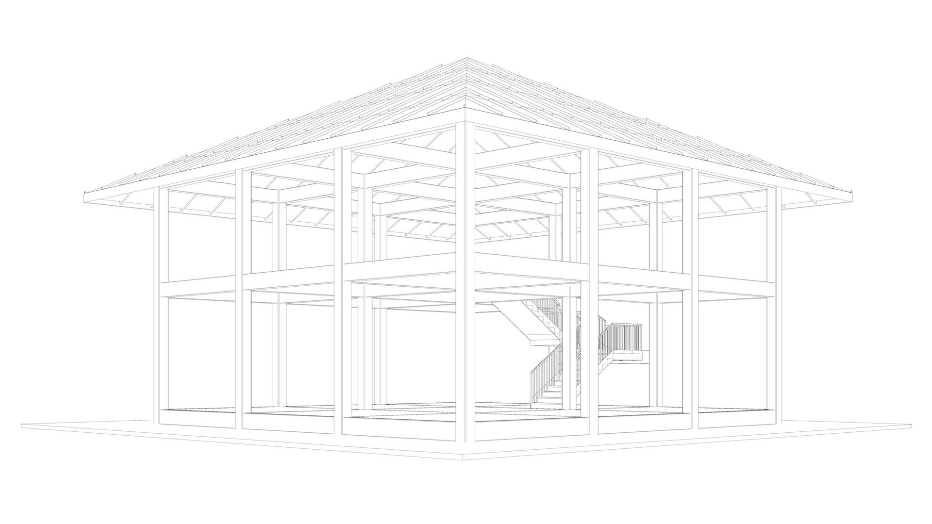 3D House In Structure 25-02 - TurboSquid 2340557