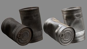 Crushed Food Can 02 3D model