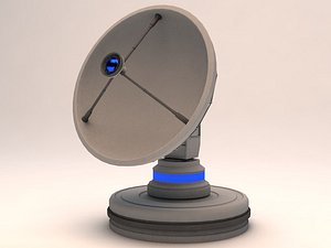 3d satellite antenna radio model