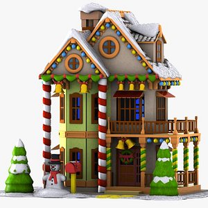 Cartoon House Winter 2
