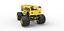 Odlewany autobus szkolny Monster truck w skali od 1 do 25
