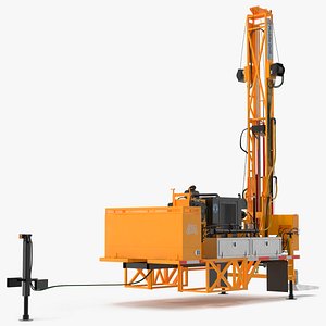 Mobile Drilling Rig Orange Rigged