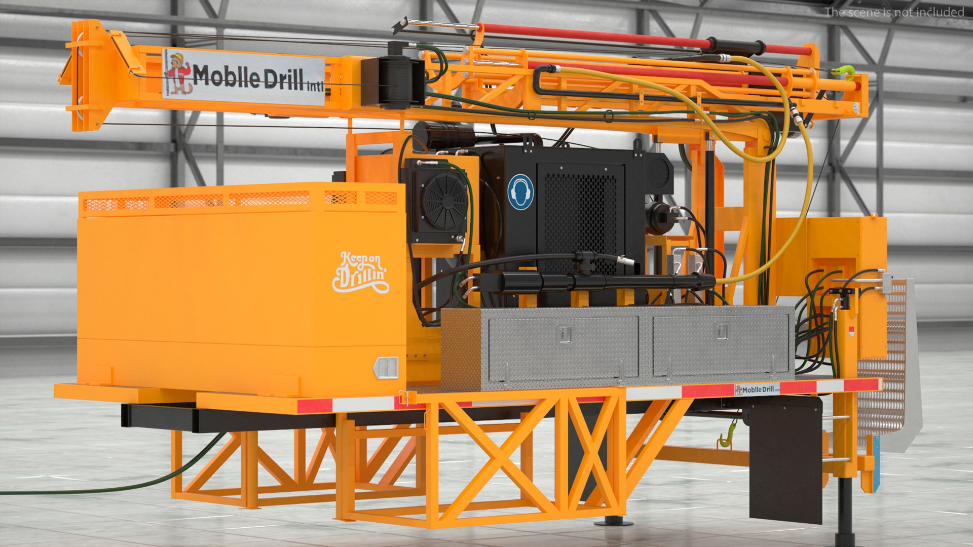 3D Mobile Drilling Rig Orange Rigged - TurboSquid 2310816