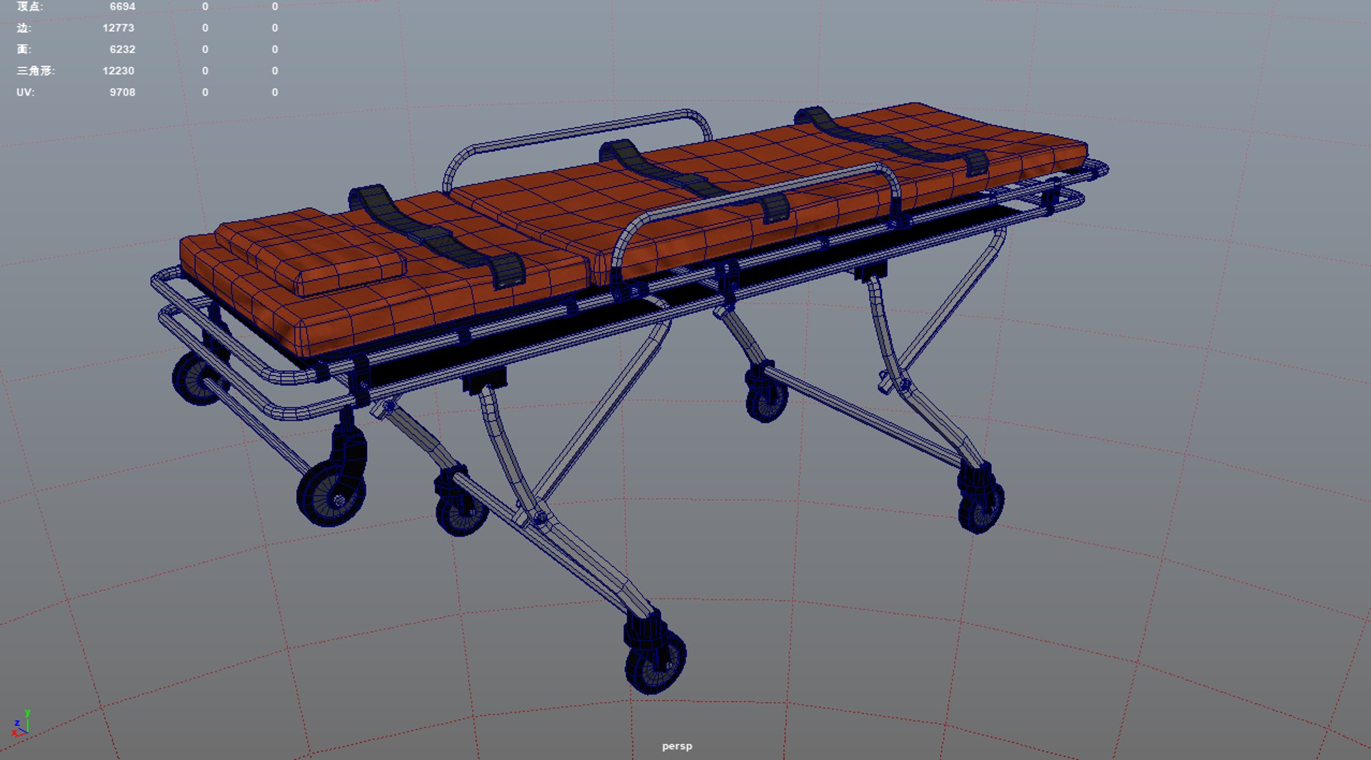 3D Ambulance Stretcher - TurboSquid 2256168