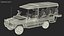 Safari Open Sided 4x4 Vehicle Beige 3D model