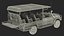 Safari Open Sided 4x4 Vehicle Beige 3D model