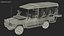 Safari Open Sided 4x4 Vehicle Beige 3D model