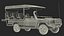 Safari Open Sided 4x4 Vehicle Beige 3D model